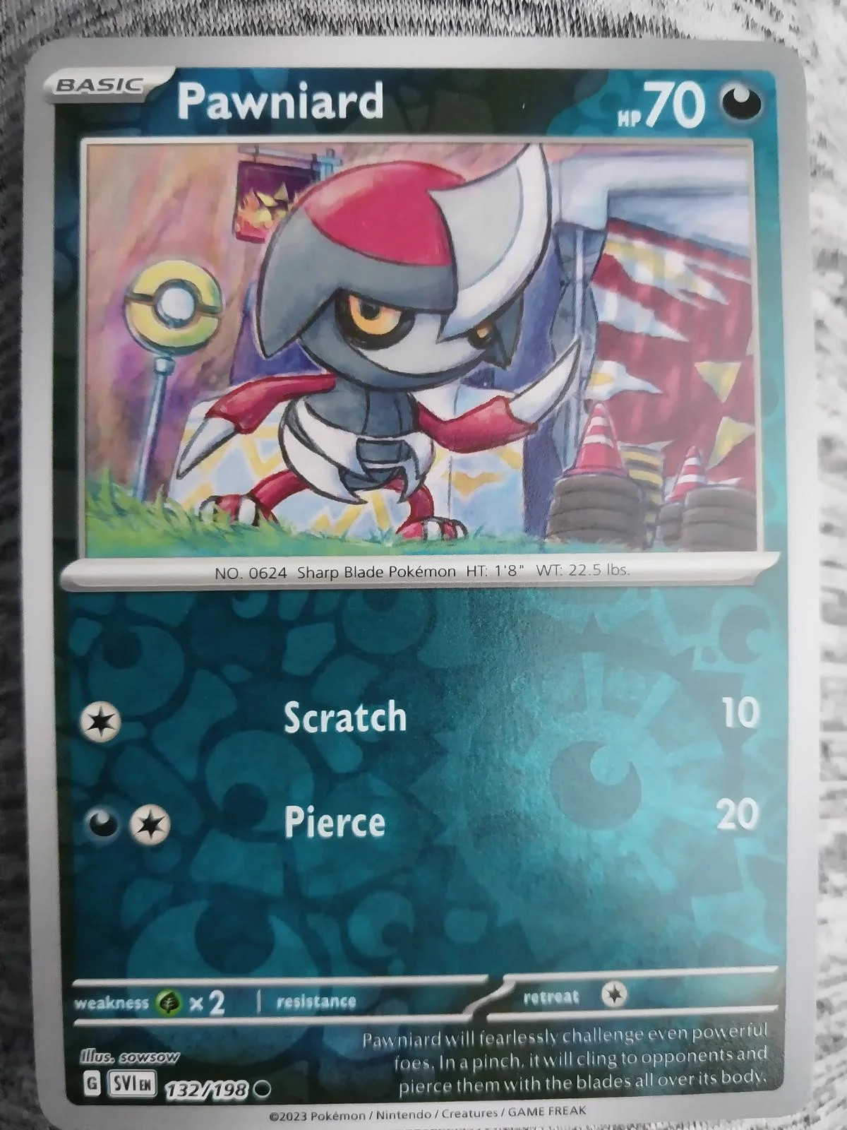 Pawniard #132 — Scarlatto e Violetto (Reverse Holo)