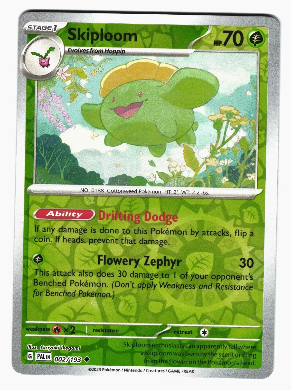 Skiploom #002 — Evoluciones en Paldea (Reverse Holo)
