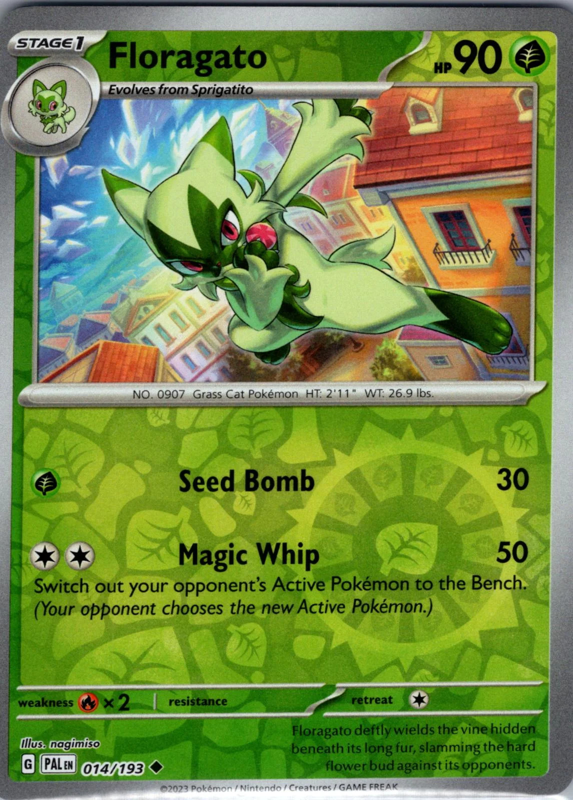Floragato #014 — Evoluciones en Paldea (Reverse Holo)