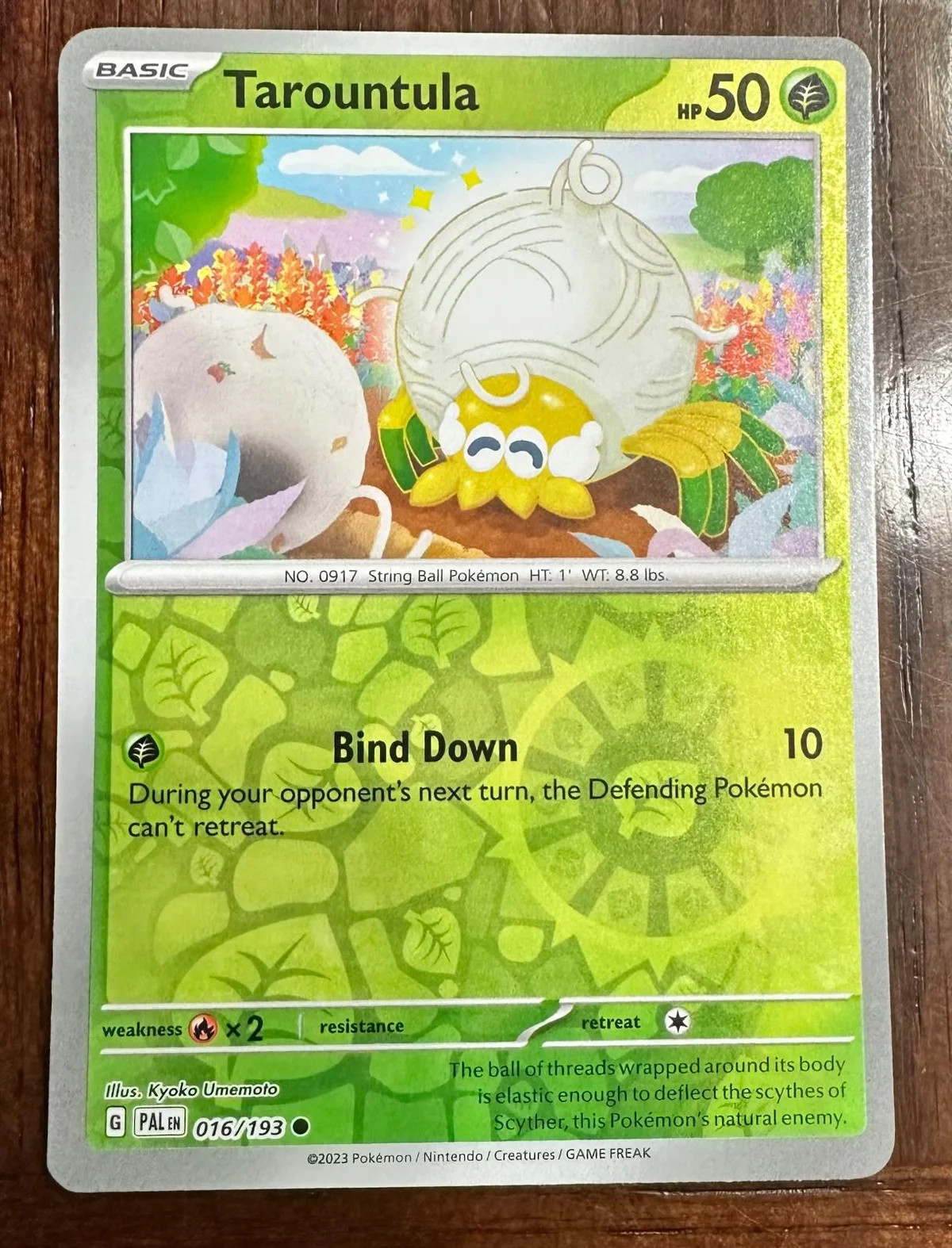 Tarountula #016 — Evoluciones en Paldea (Reverse Holo)