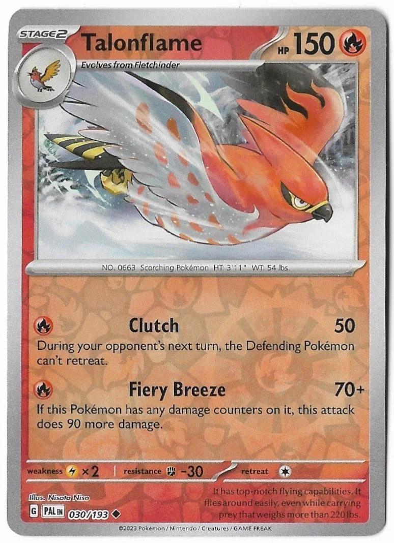 Talonflame #030 — Evoluções em Paldea (Reverse Holo)