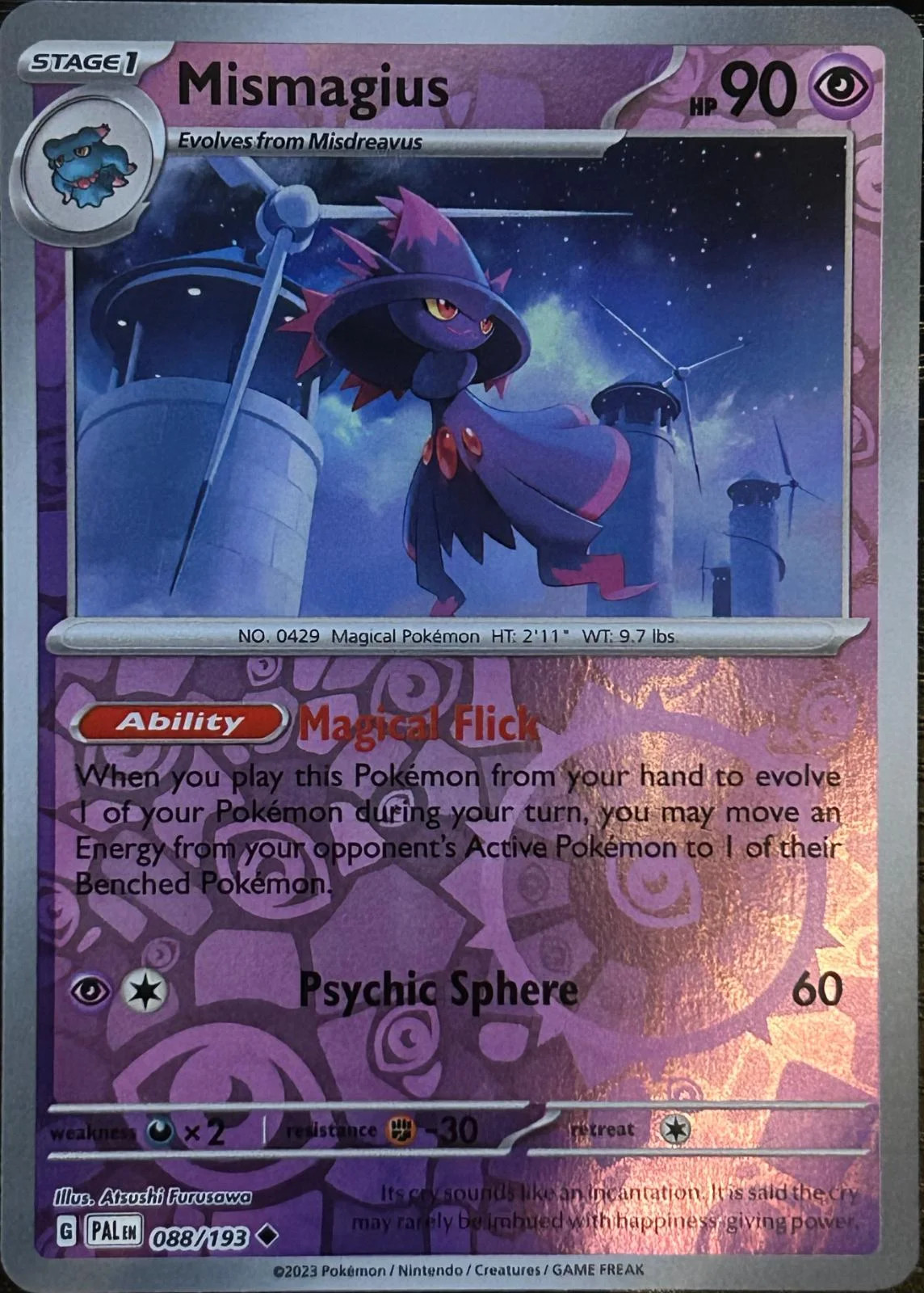 Mismagius #088 — Evoluzioni a Paldea (Reverse Holo)
