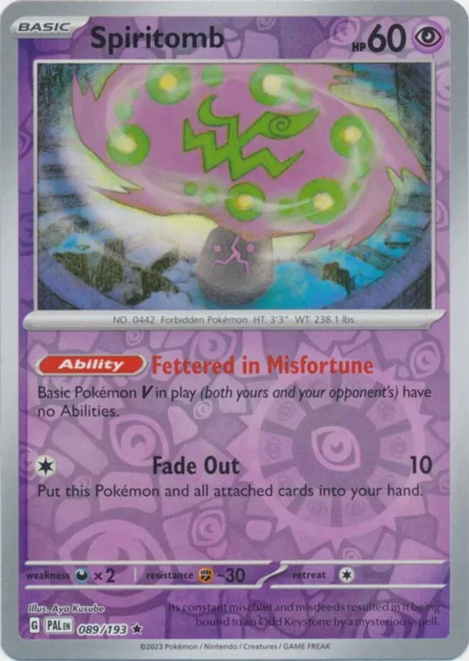 Spiritomb #089 — Evoluções em Paldea (Reverse Holo)