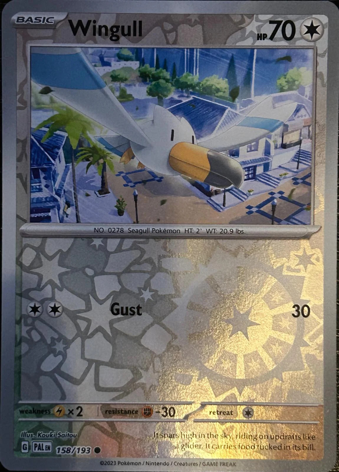 Wingull #158 — Paldea Evolved (Reverse Holo)