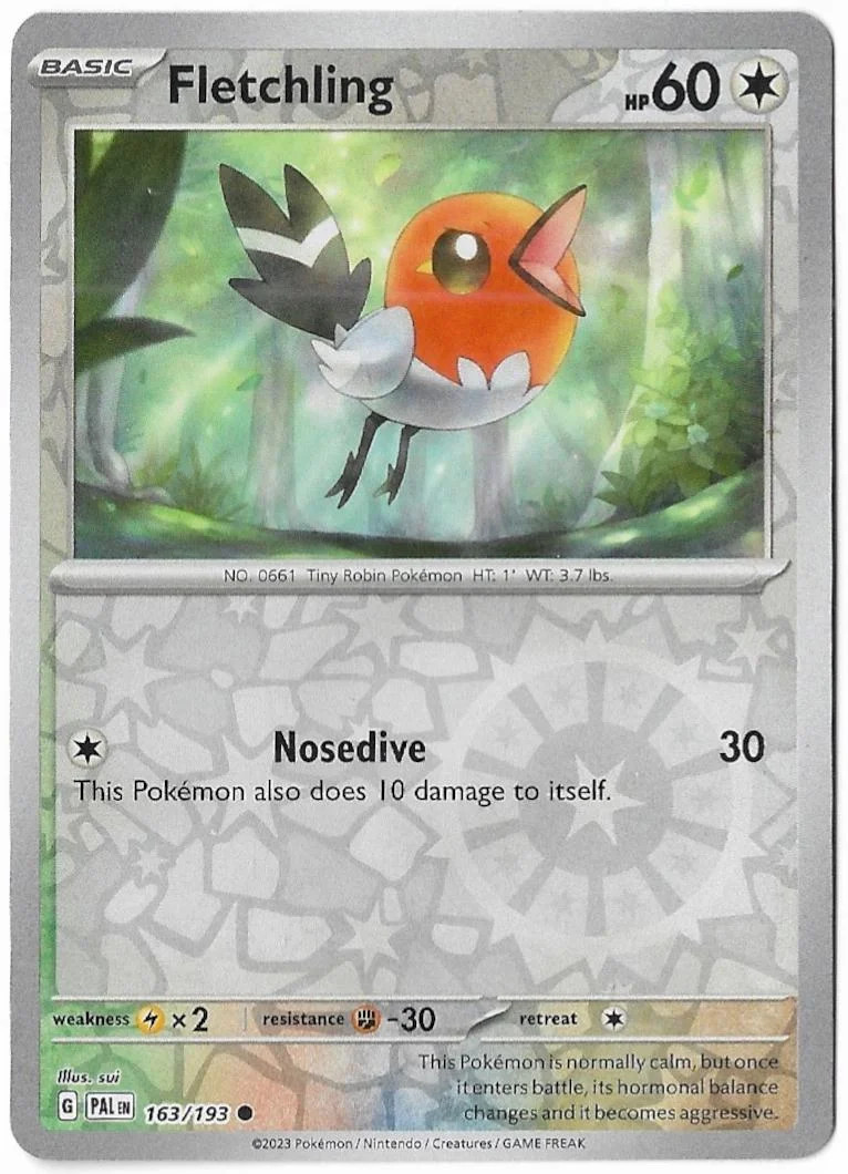 Fletchling #163 — Evoluzioni a Paldea (Reverse Holo)