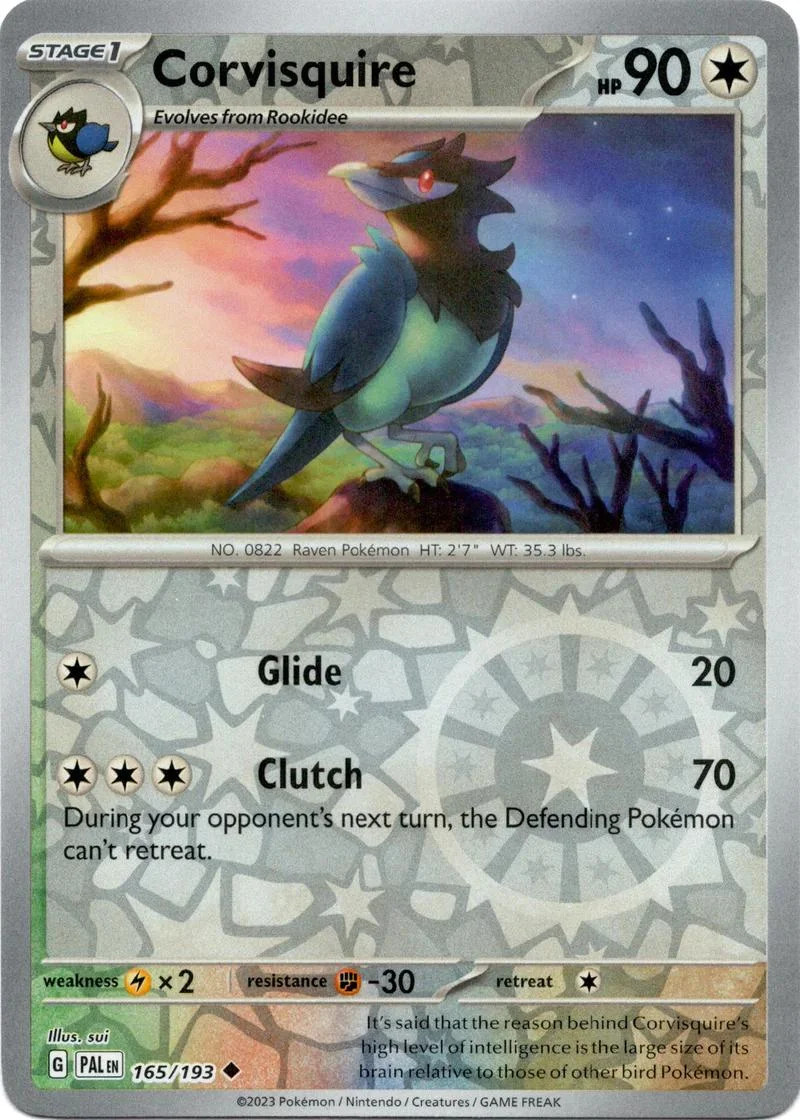 Corvisquire #165 — Evoluzioni a Paldea (Reverse Holo)