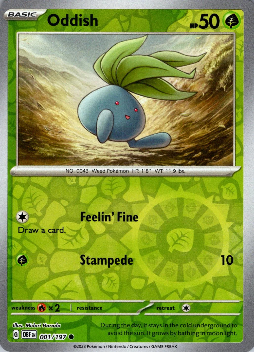 Oddish #001 — Llamas Obsidianas (Reverse Holo)