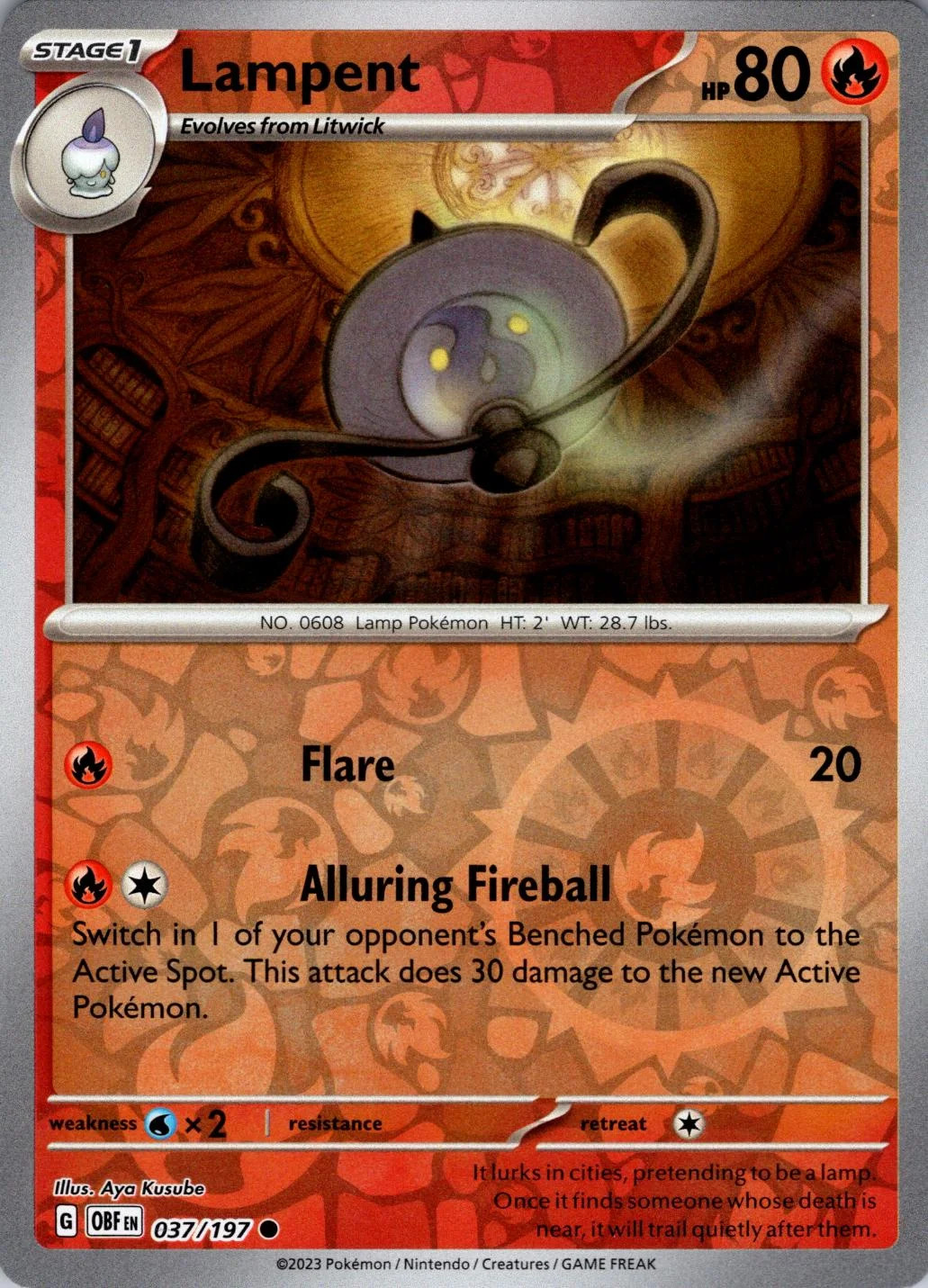 Lampent #037 — Obsidiana em Chamas (Reverse Holo)