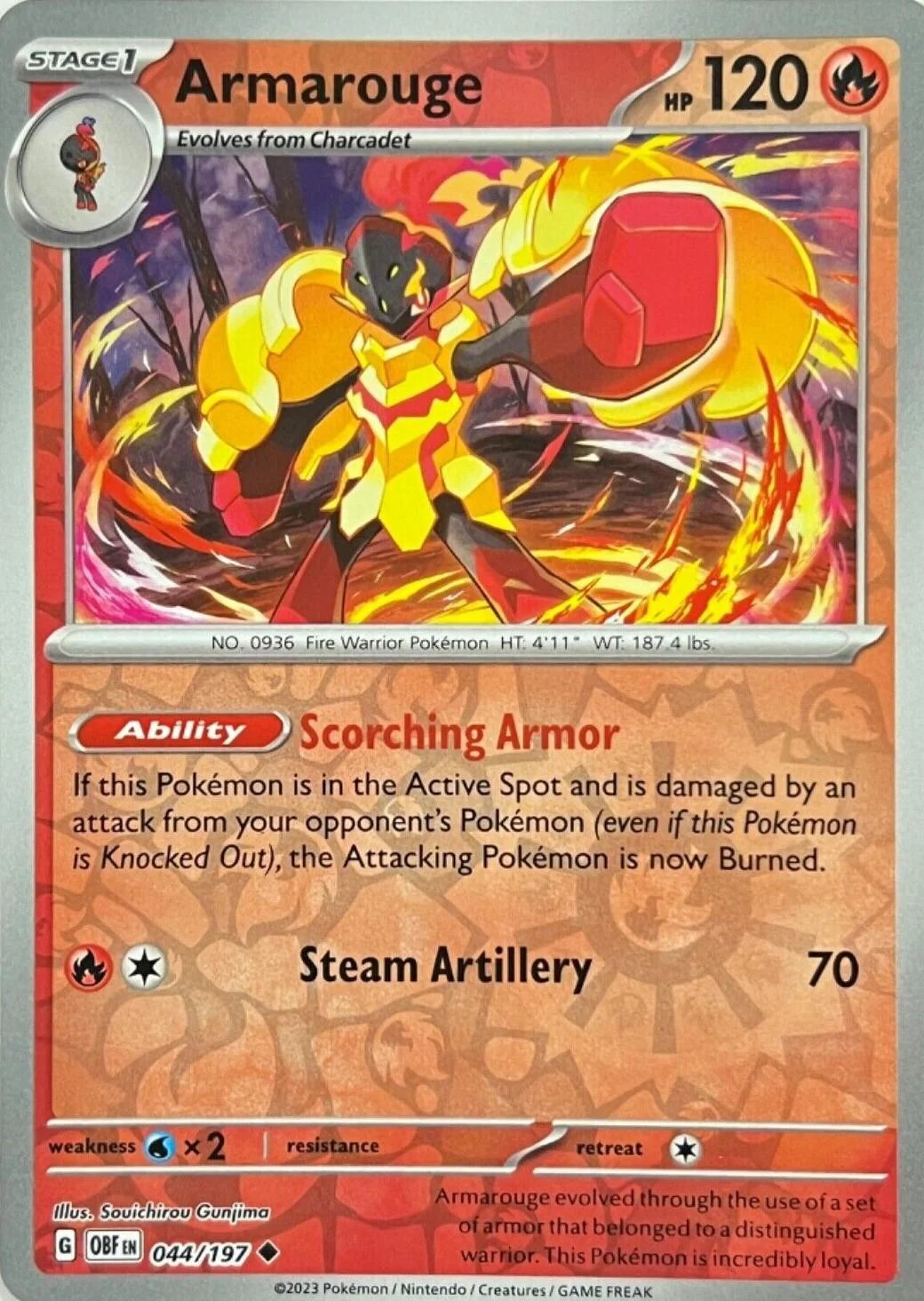 Armarouge #044 — Obsidiana em Chamas (Reverse Holo)