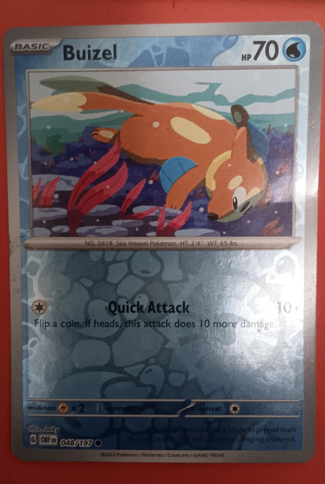 Buizel #048 — Obsidiana em Chamas (Reverse Holo)