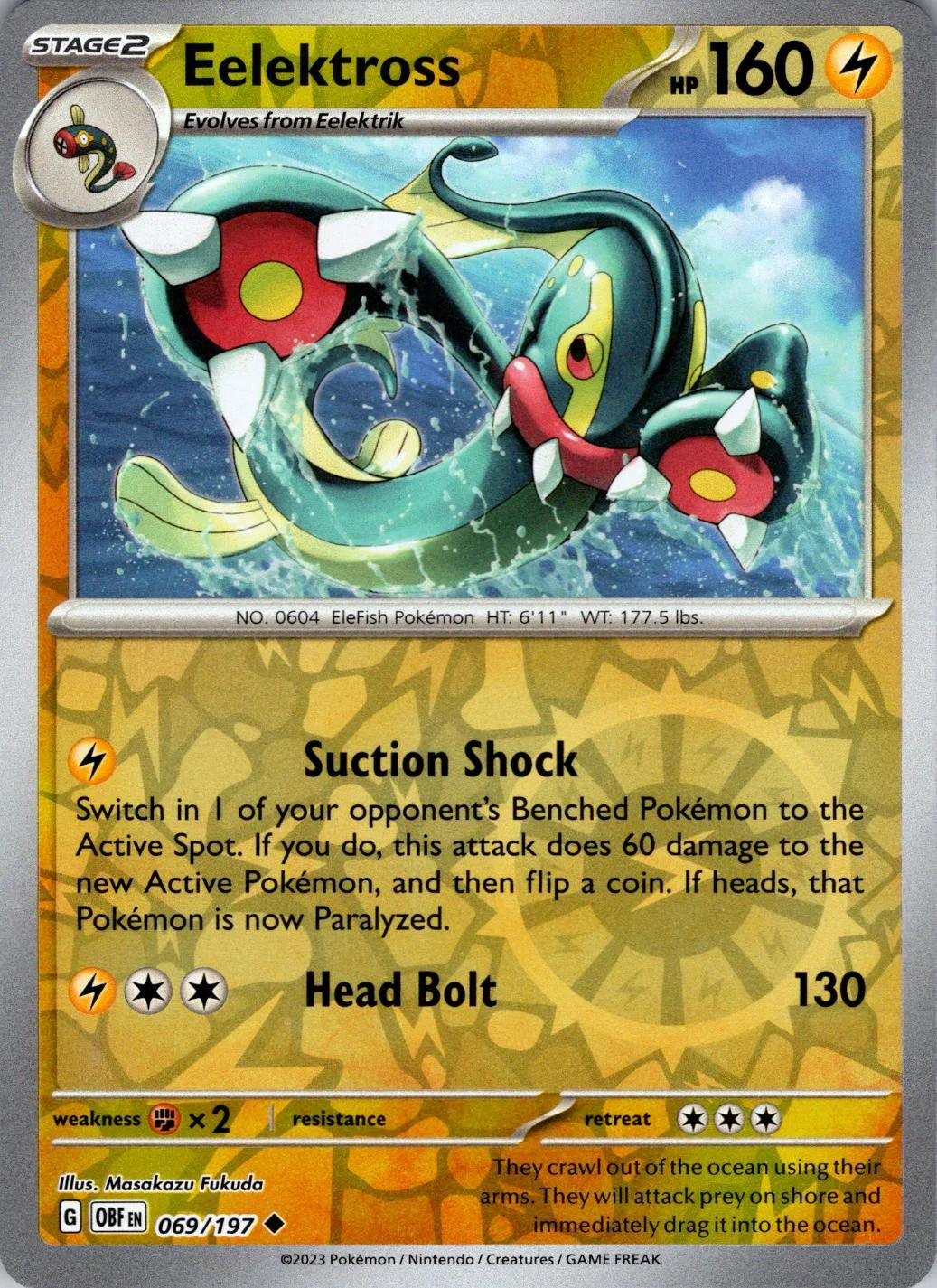 Eelektross #069 — Llamas Obsidianas (Reverse Holo)