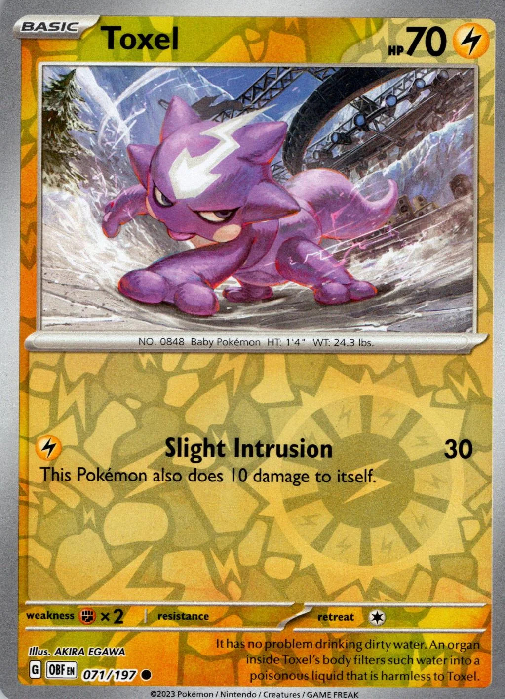 Toxel #071 — Llamas Obsidianas (Reverse Holo)