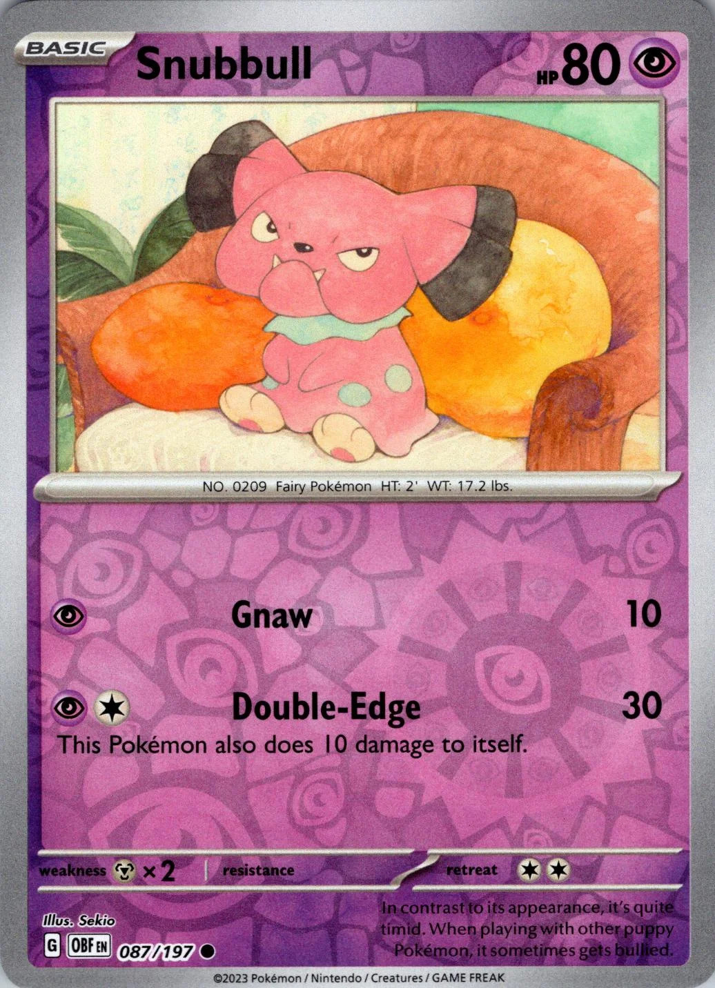 Snubbull #087 — Llamas Obsidianas (Reverse Holo)