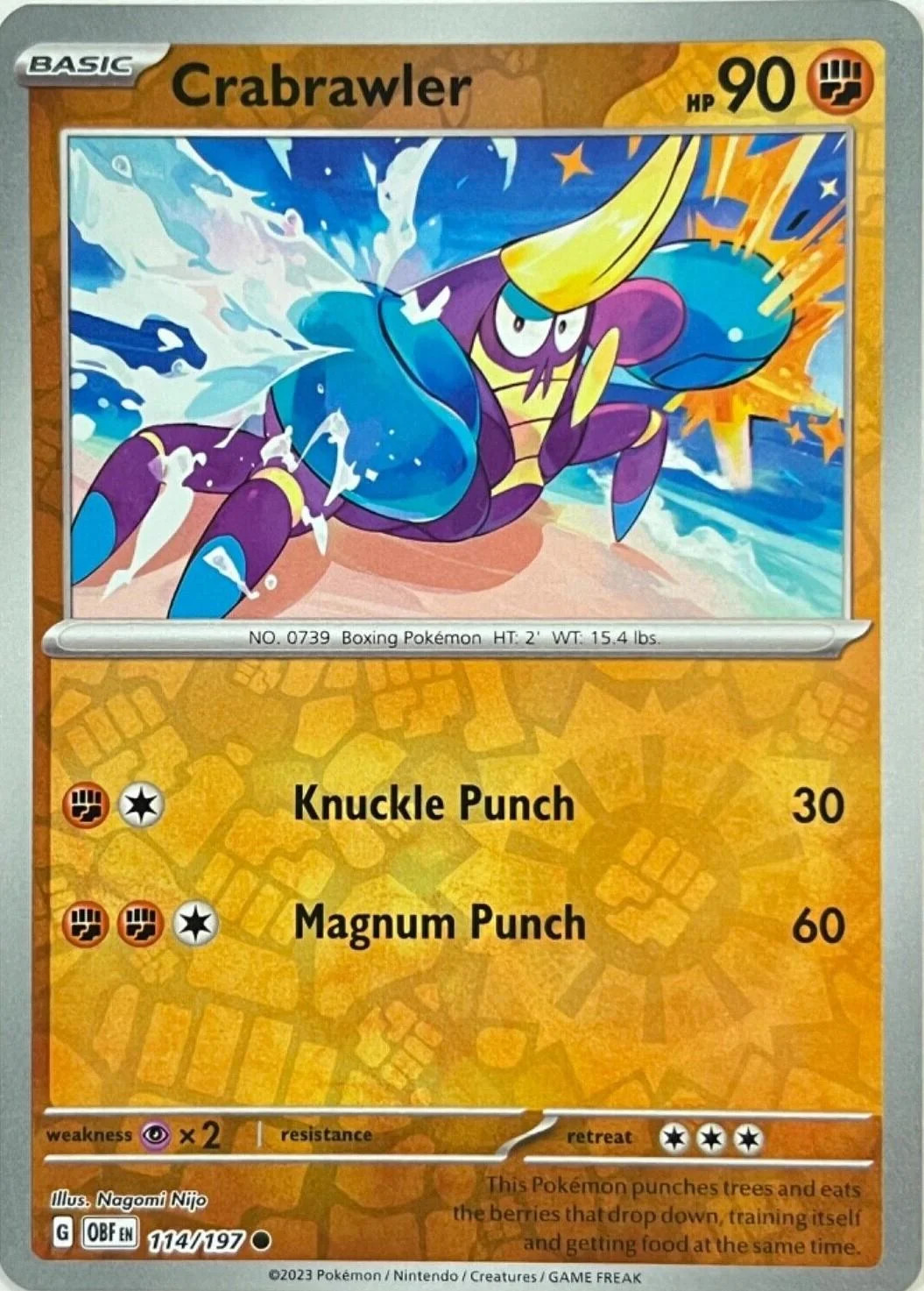 Crabrawler #114 — Llamas Obsidianas (Reverse Holo)