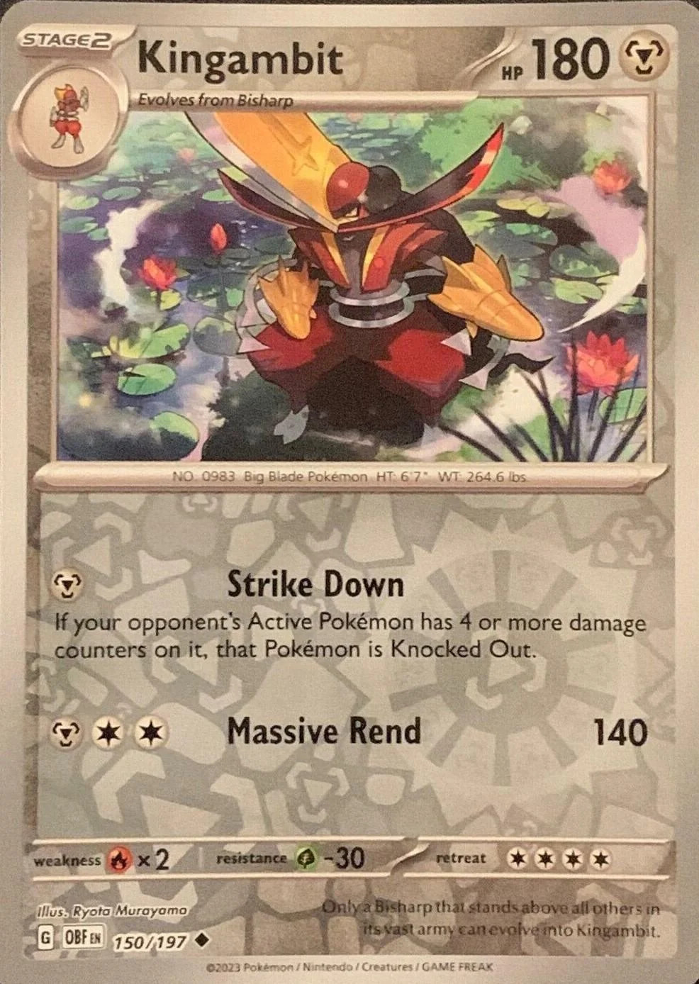 Kingambit #150 — Ossidiana Infuocata (Reverse Holo)