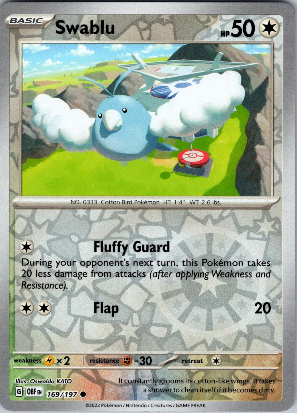 Swablu #169 — Llamas Obsidianas (Reverse Holo)