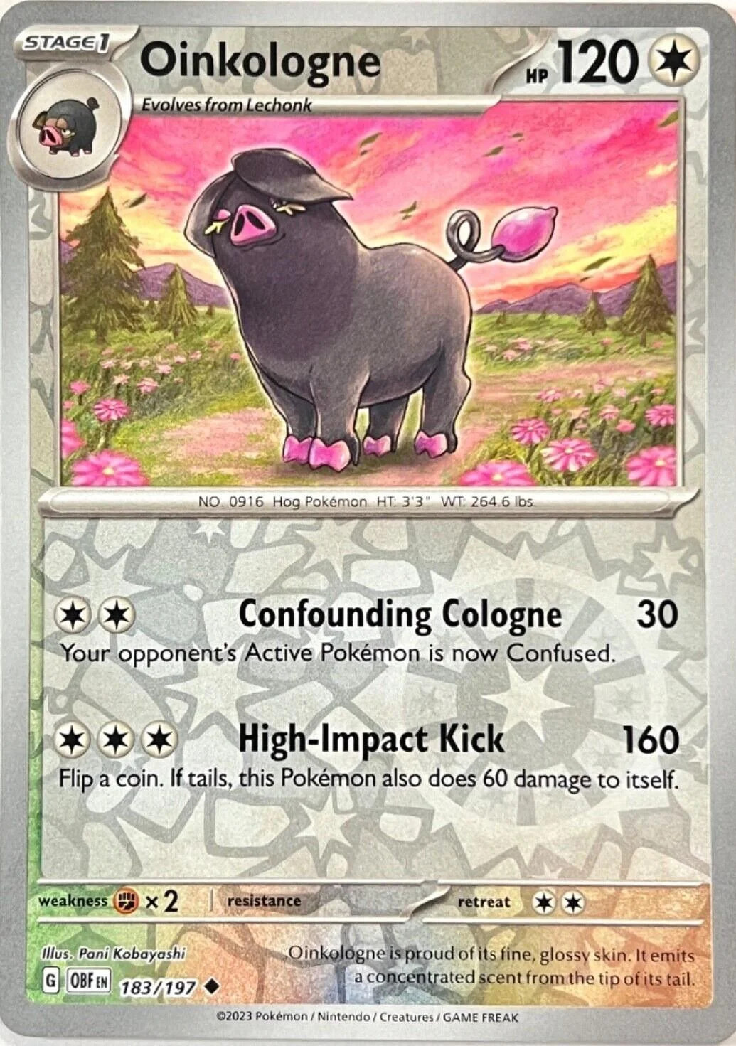 Oinkologne #183 — Obsidiana em Chamas (Reverse Holo)