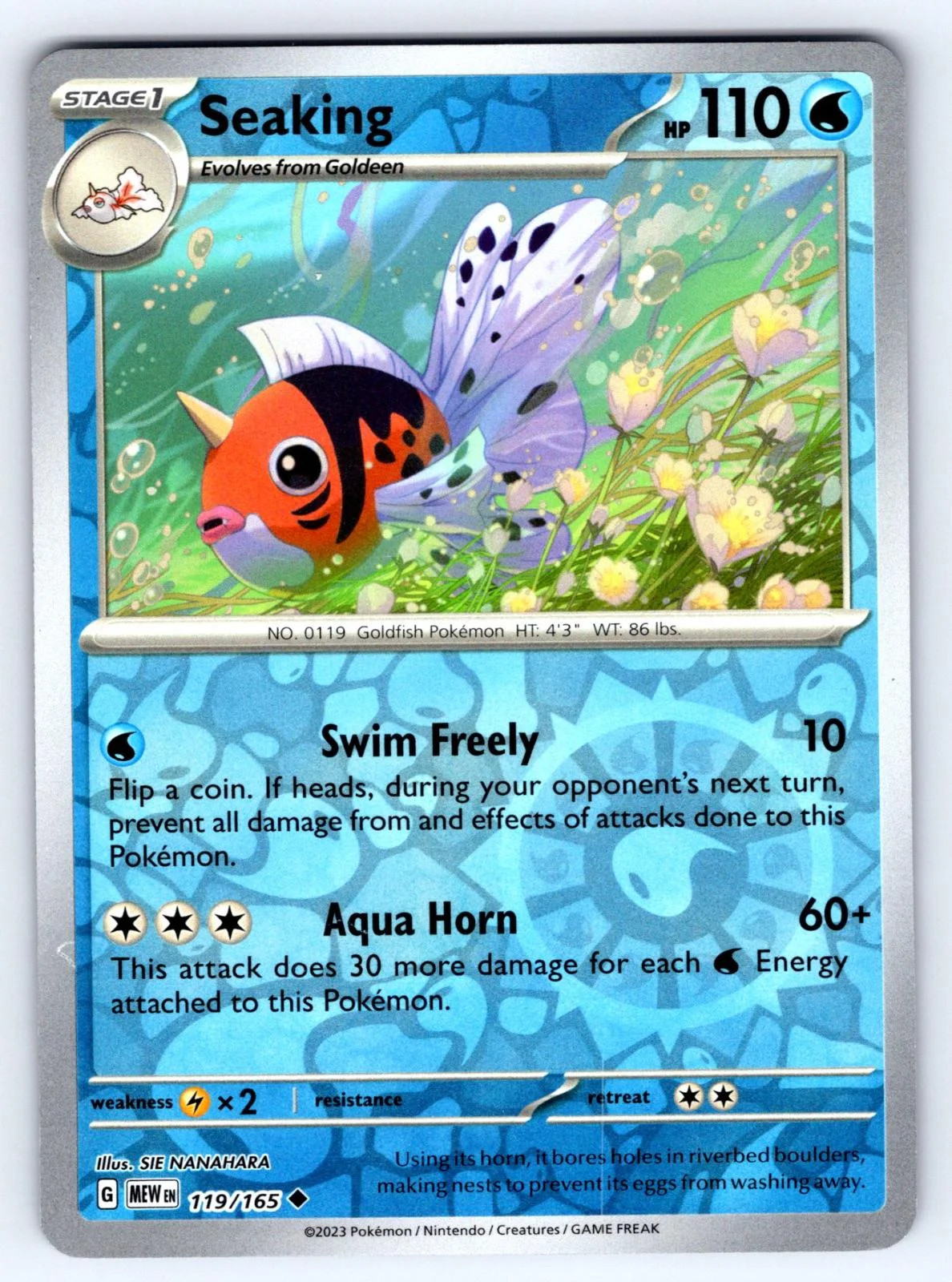 Seaking #119 — 151 (Reverse Holo)
