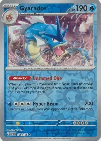 Gyarados #130 — 151 (Reverse Holo)