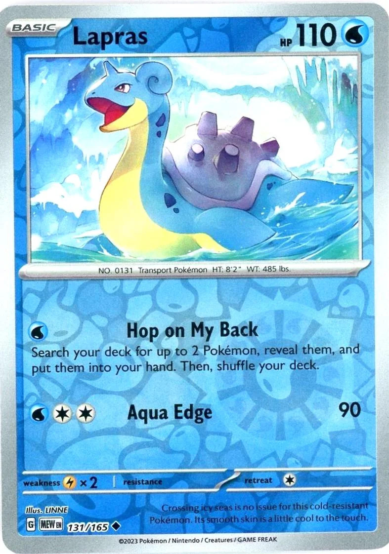 Lapras #131 — 151 (Reverse Holo)
