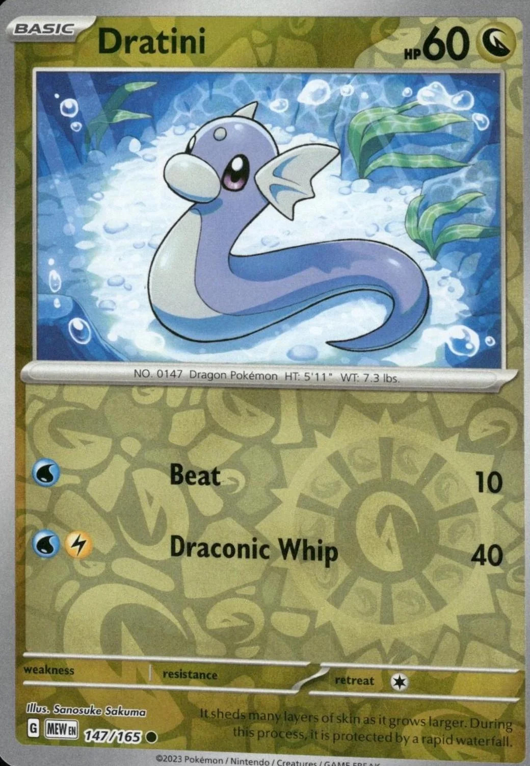 Dratini #147 — 151 (Reverse Holo)