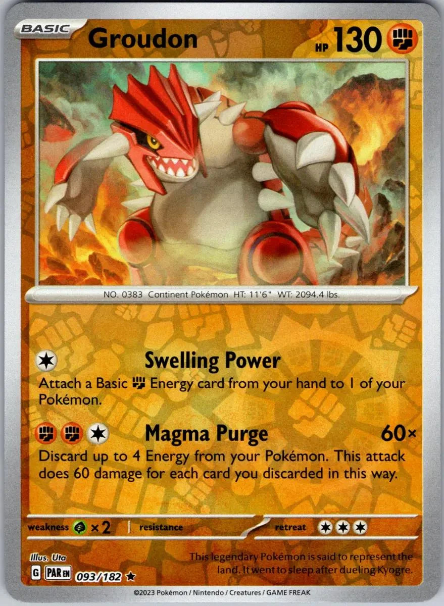 Groudon #093 — Paradoxrift (Reverse Holo)