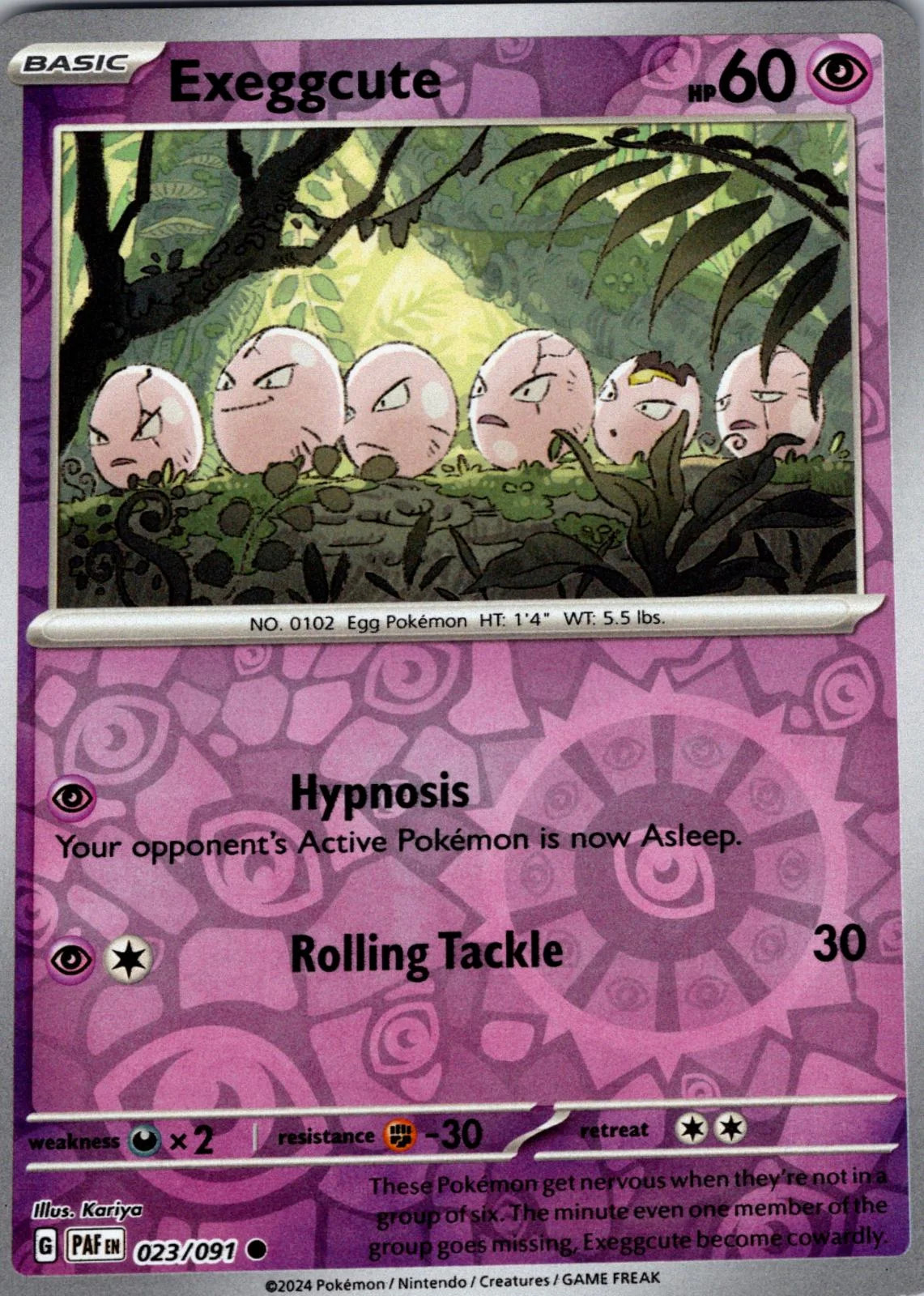 Exeggcute #023 — Destinos de Paldea (Reverse Holo)