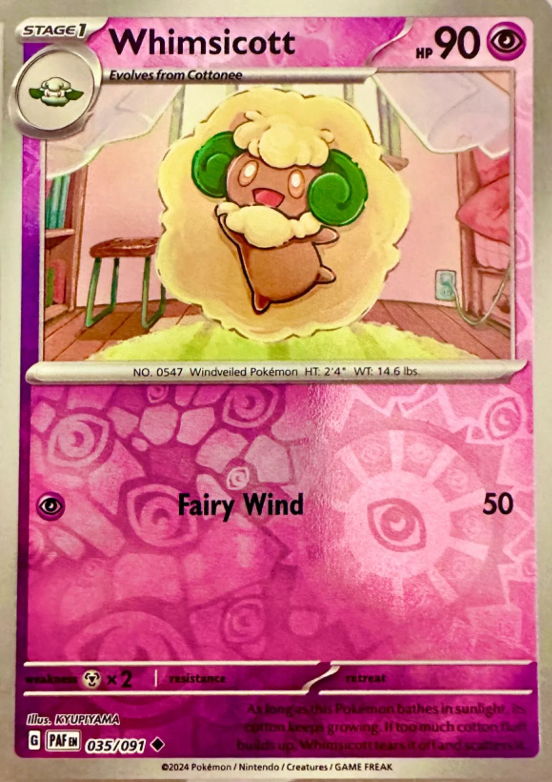 Whimsicott #035 — Destino di Paldea (Reverse Holo)