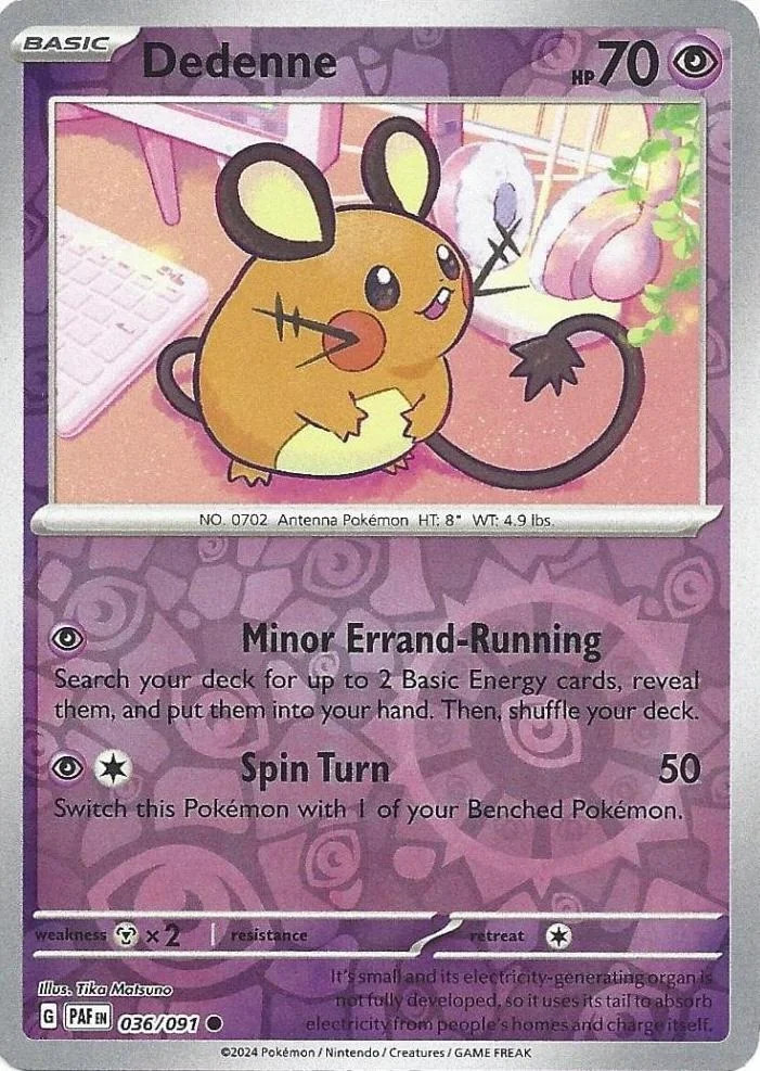 Dedenne #036 — Paldeas Schicksale (Reverse Holo)