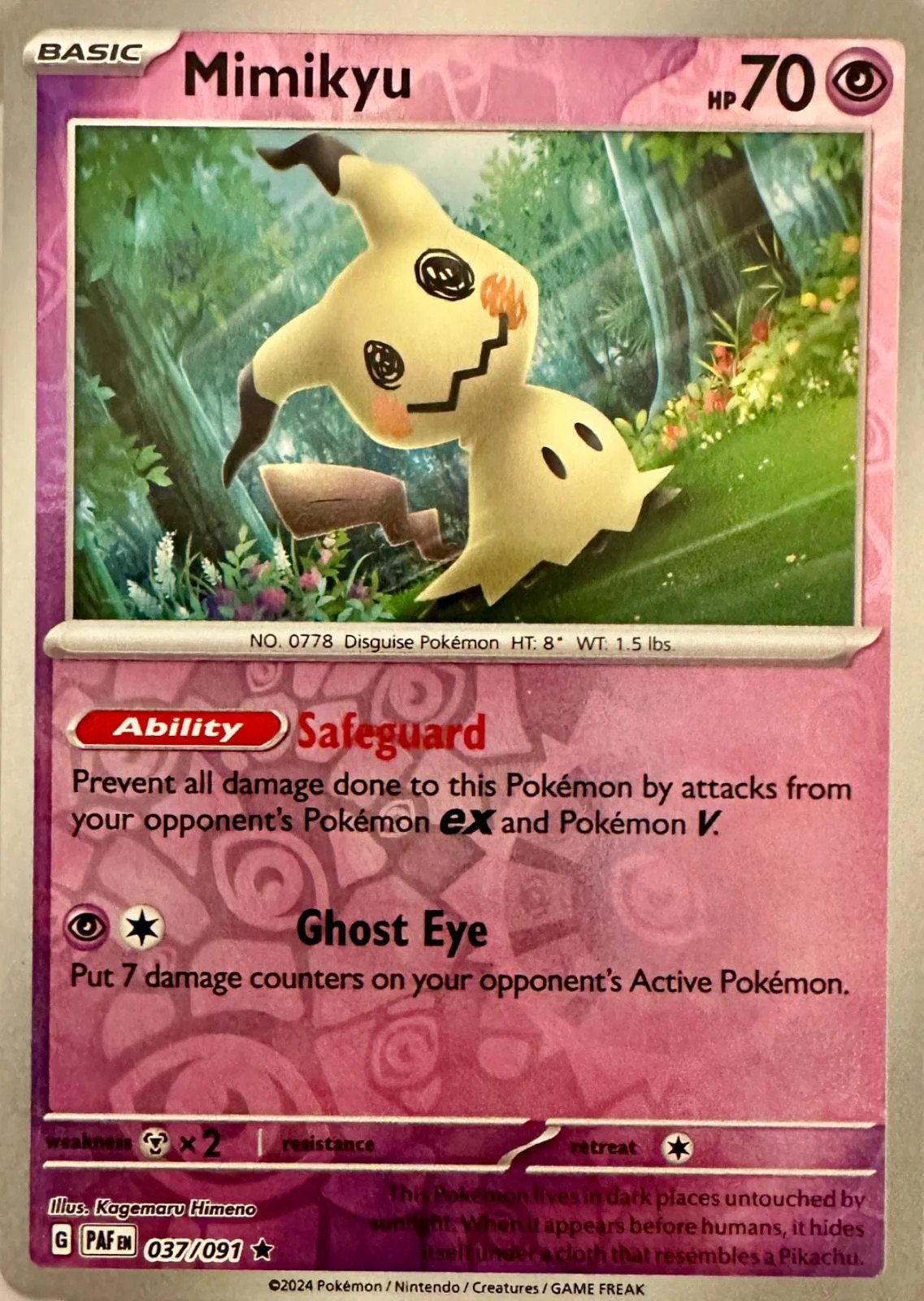 Mimikyu #037 — Destino di Paldea (Reverse Holo)