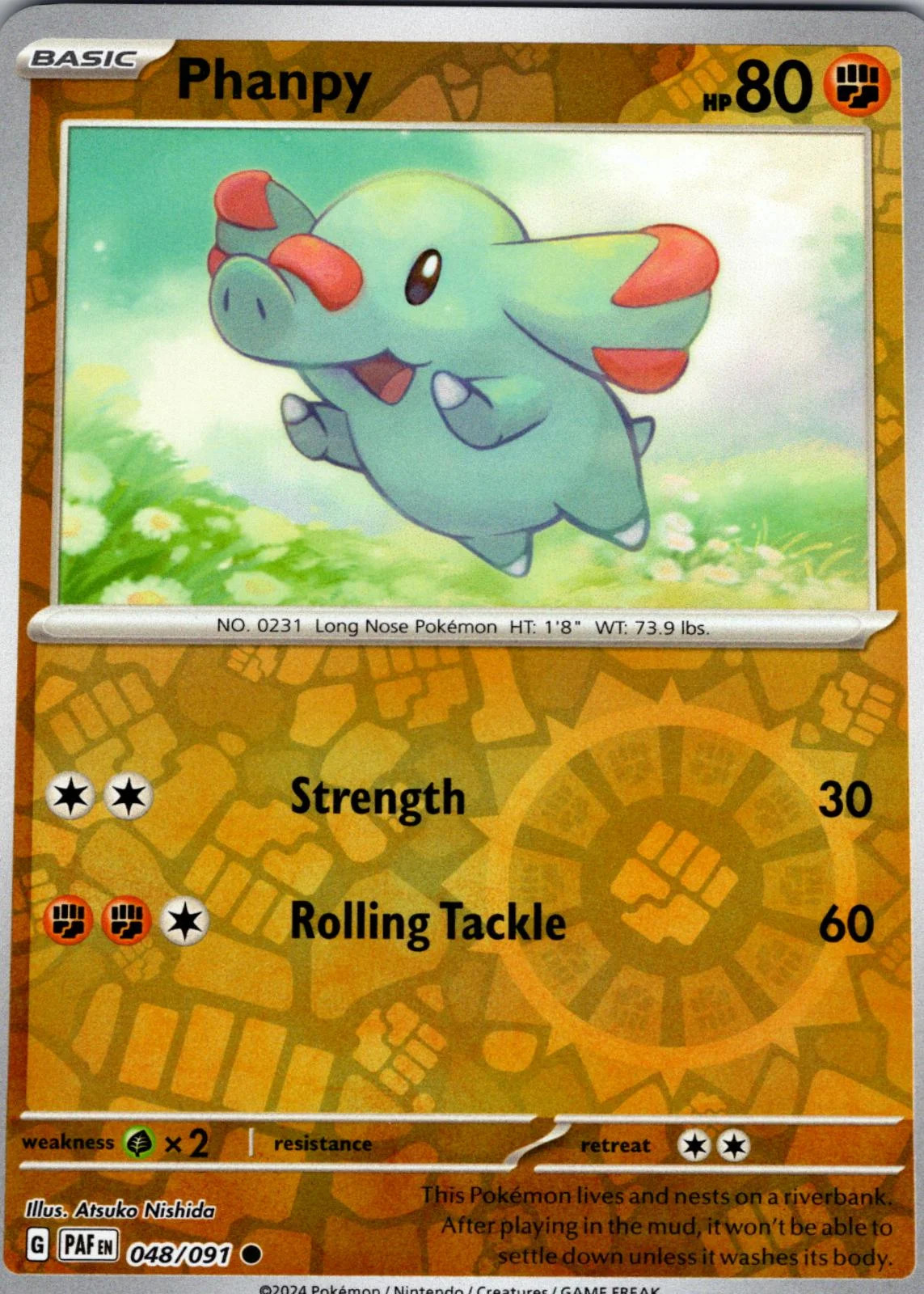 Phanpy #048 — Destinos de Paldea (Reverse Holo)