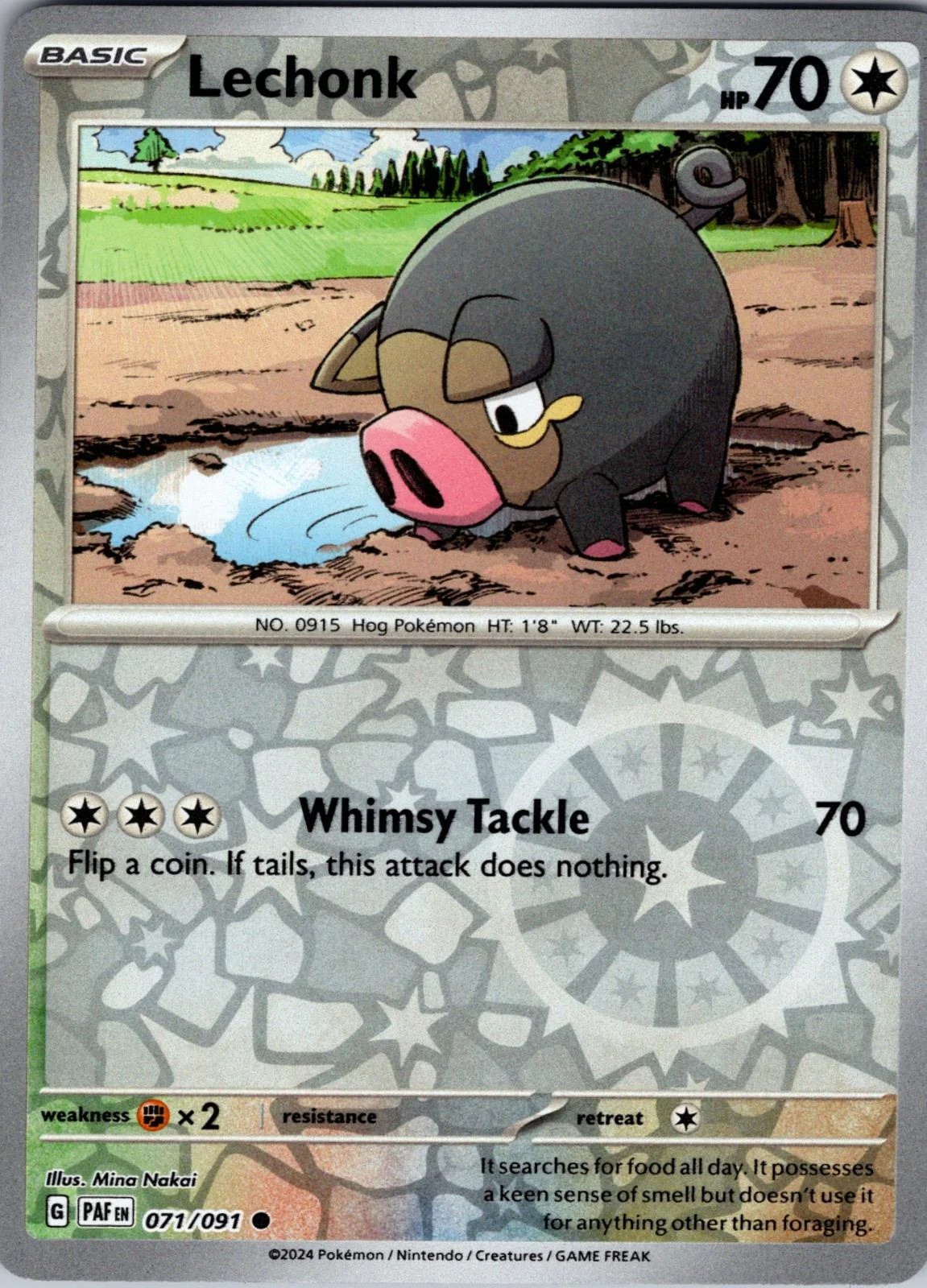 Lechonk #071 — Destino di Paldea (Reverse Holo)