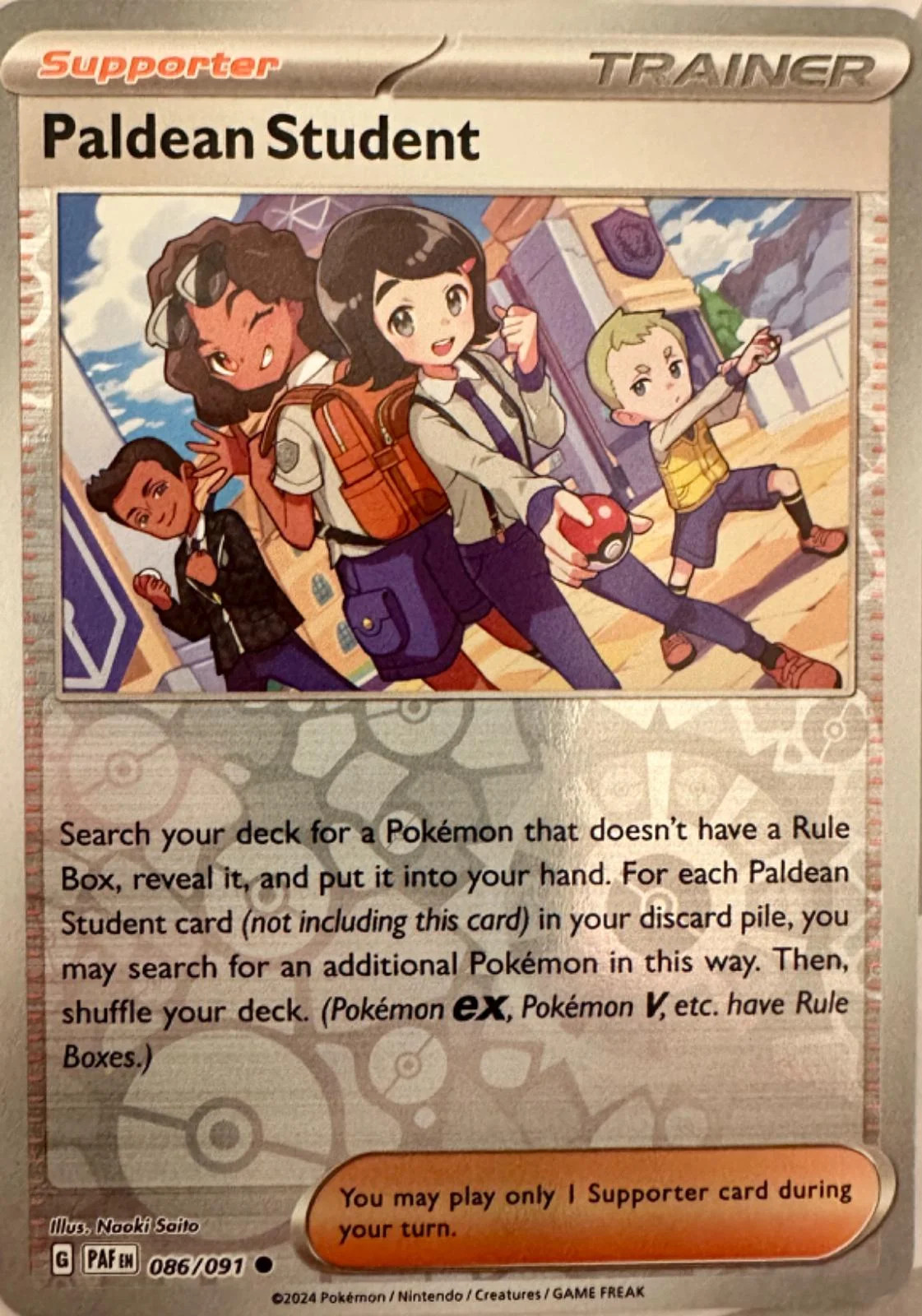 Paldean Student #086 — Paldean Fates (Reverse Holo)