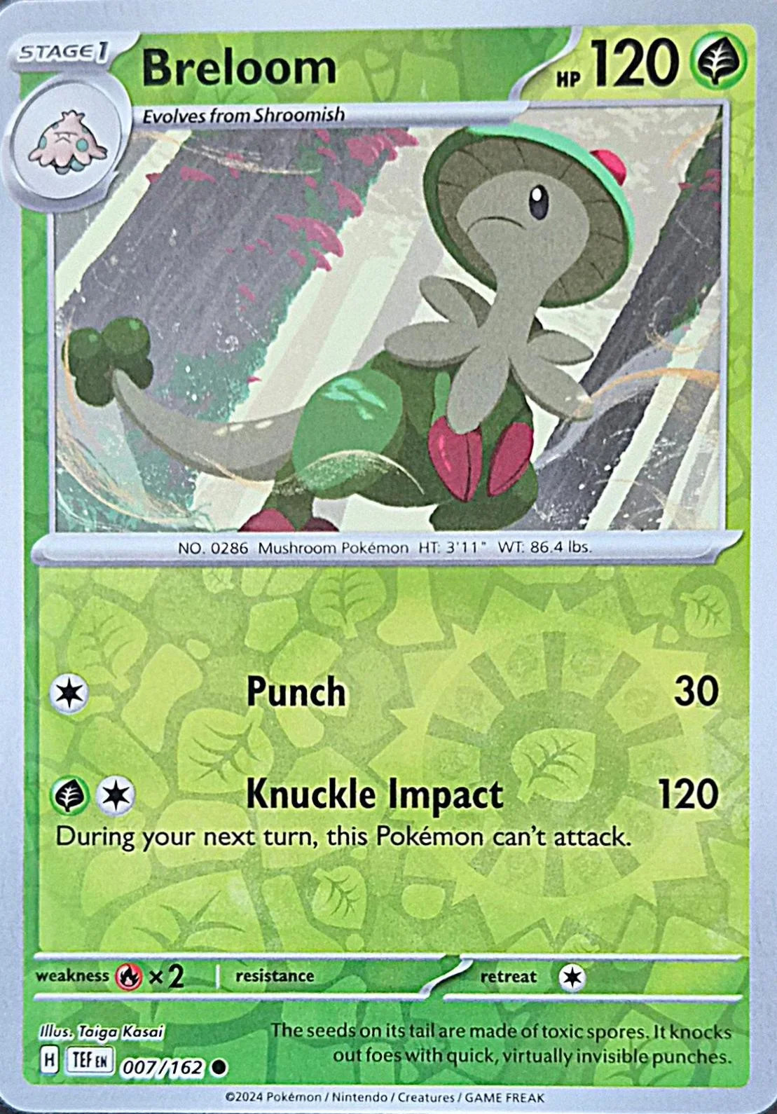 Breloom #007 — Forças Temporais (Reverse Holo)