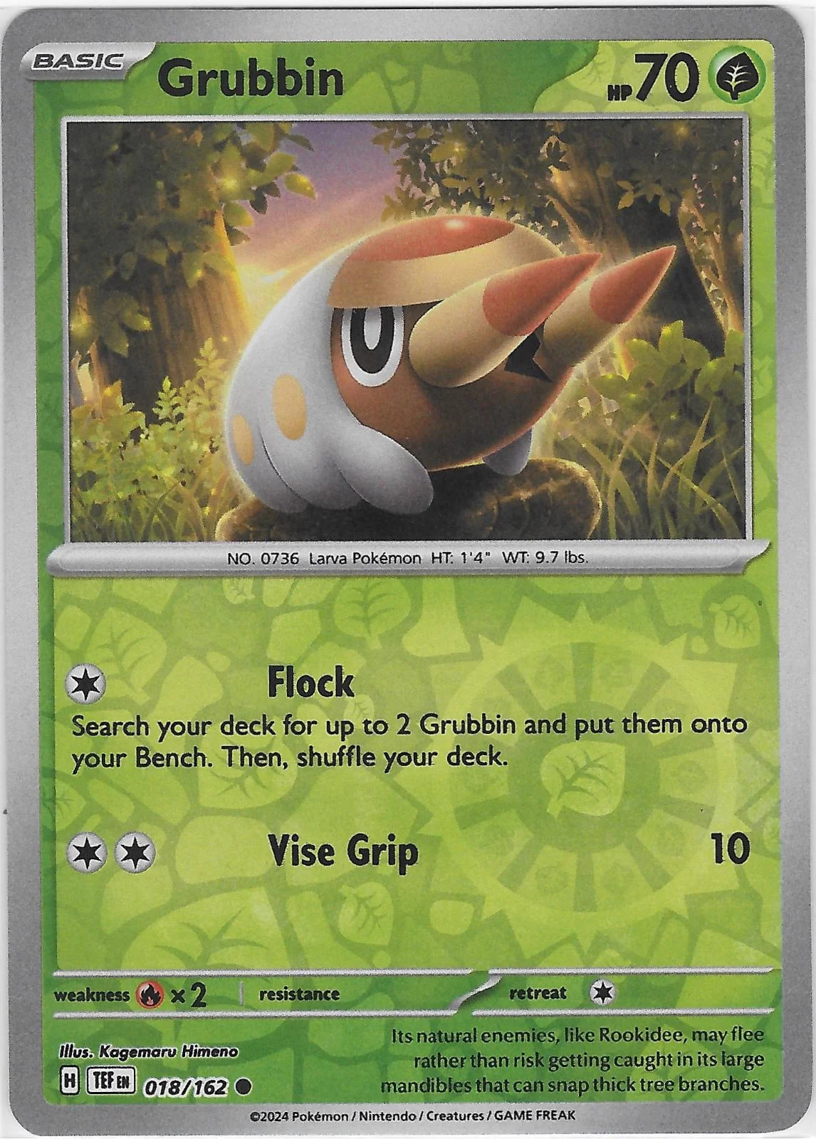 Grubbin #018 — Forças Temporais (Reverse Holo)