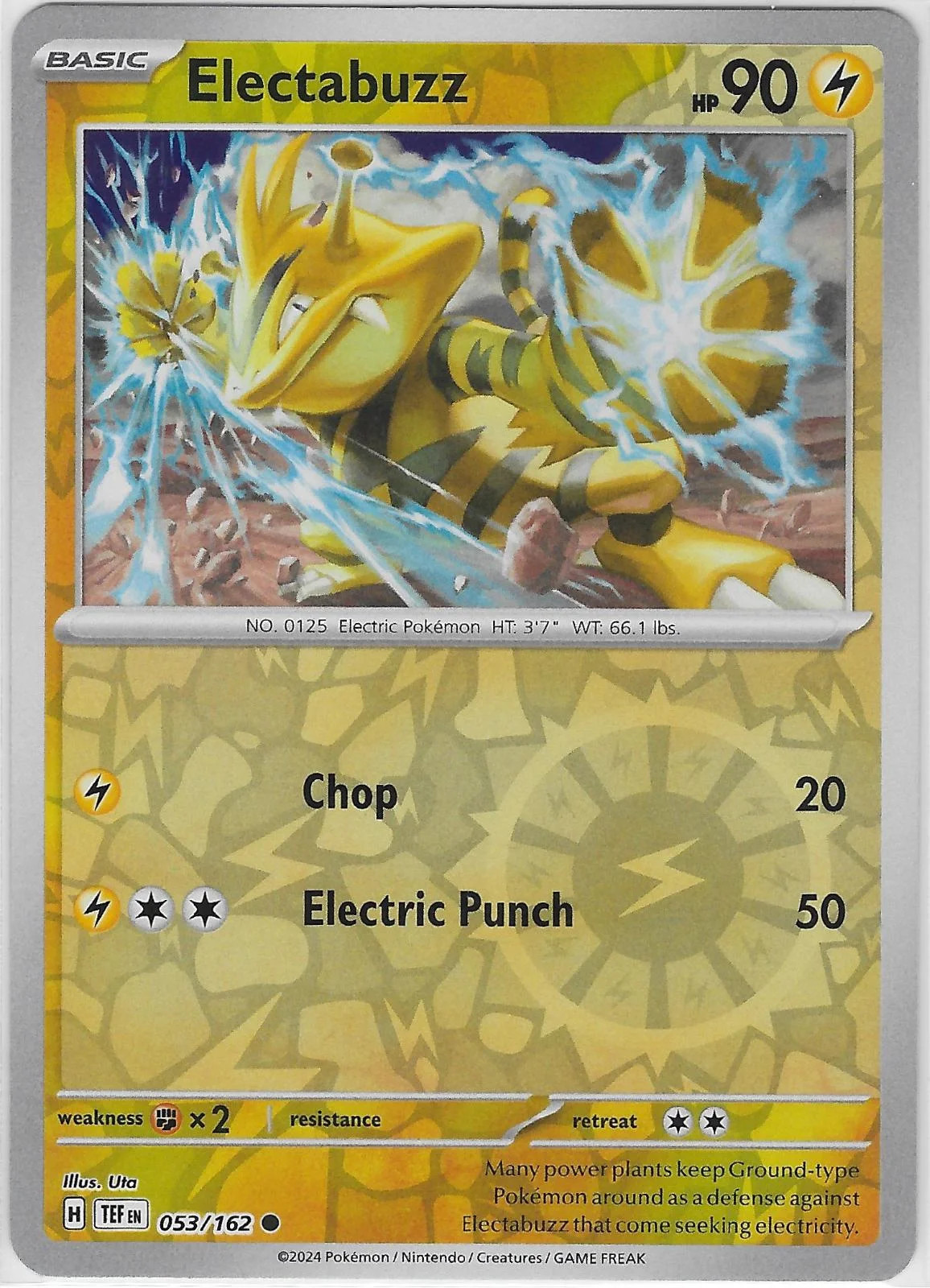 Electabuzz #053 — Fuerzas Temporales (Reverse Holo)