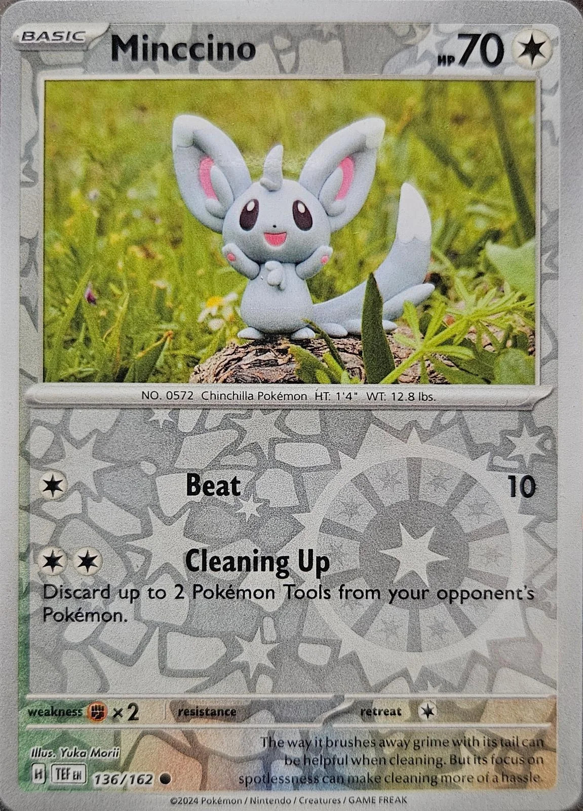 Minccino #136 — Forças Temporais (Reverse Holo)