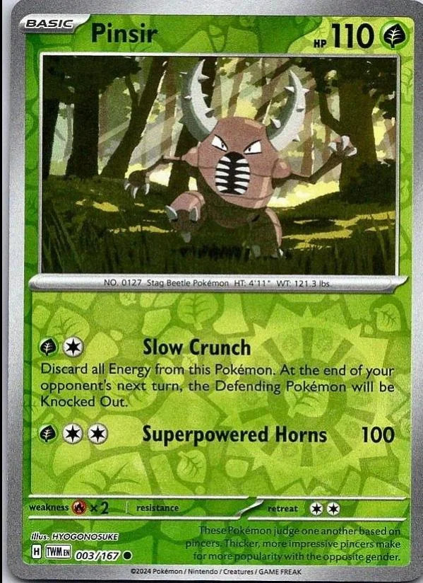 Pinsir #003 — Twilight Masquerade (Reverse Holo)