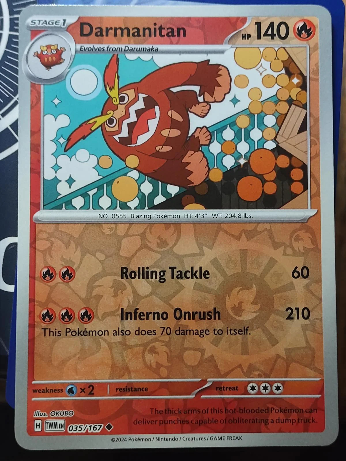 Darmanitan #035 — Máscaras do Crepúsculo (Reverse Holo)