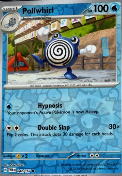 Poliwhirl #042 — Twilight Masquerade (Reverse Holo)