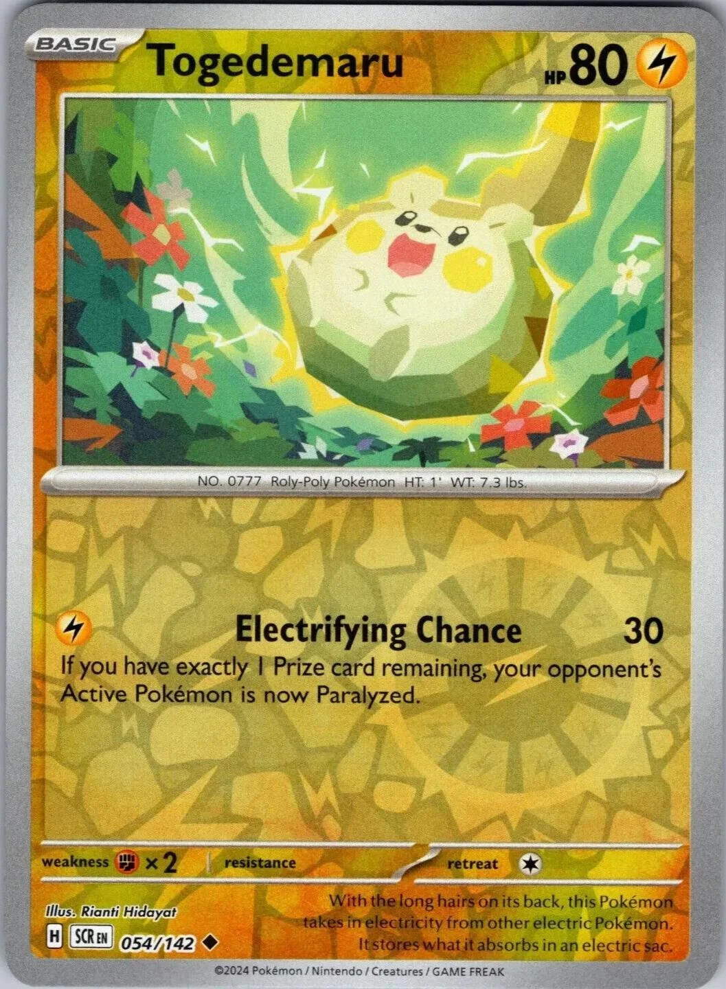 Togedemaru #054 — Stellarkrone (Reverse Holo)