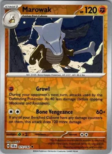 Marowak #073 — Corona Astrale (Reverse Holo)