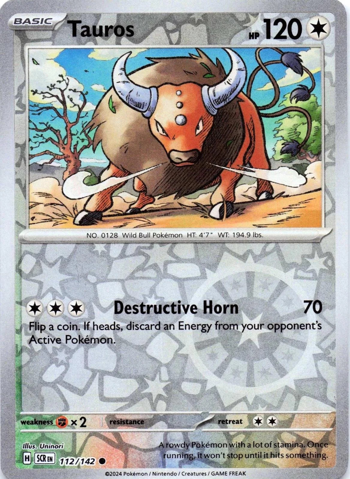 Tauros #112 — Corona Astral (Reverse Holo)