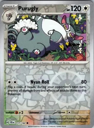 Purugly #117 — Coroa Estelar (Reverse Holo)