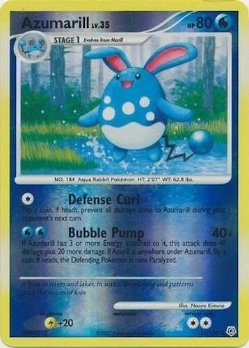 Azumarill Lv.35 #18 — Diamante & Pérola (Reverse Holo)