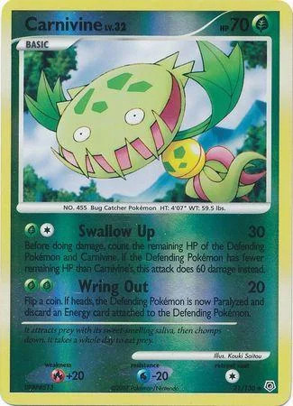 Carnivine Lv.32 #21 — Diamante & Pérola (Reverse Holo)