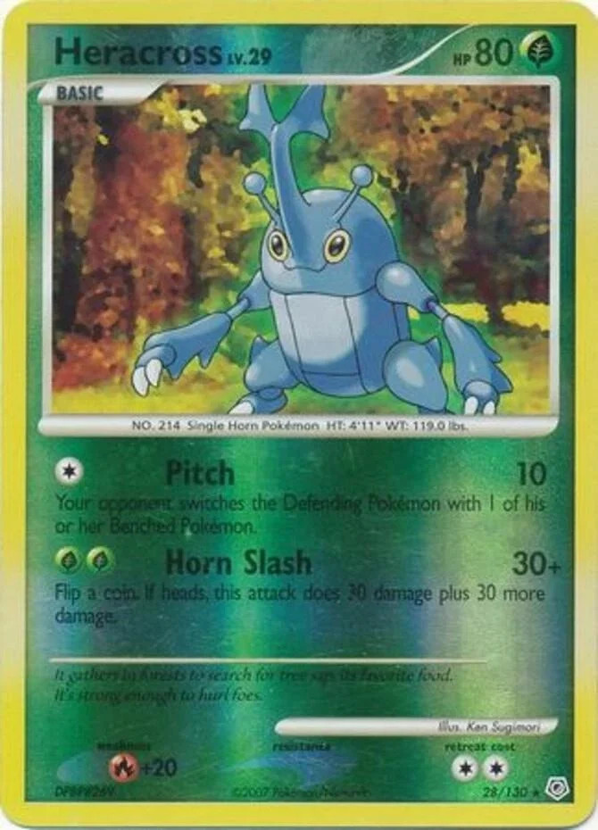 Heracross Lv.29 #28 — Diamante & Perla (Reverse Holo)