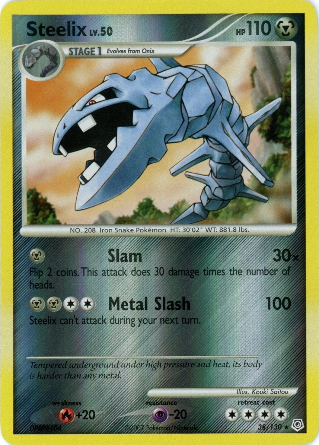 Steelix Lv.50 #38 — Diamante & Perla (Reverse Holo)