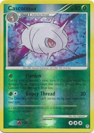Cascoon Lv.8 #44 — Diamante & Perla (Reverse Holo)