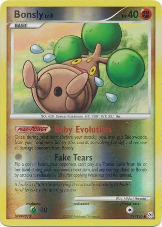 Bonsly Lv.6 #71 — Diamante & Perla (Reverse Holo)